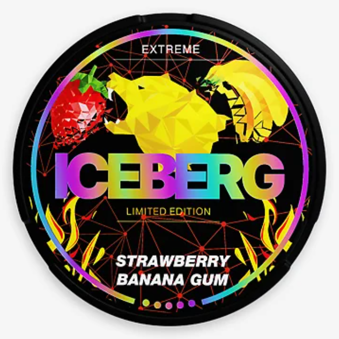 Iceberg - Nicotine Pouches Strawberry Banana Gum Extreme ( 50mg )